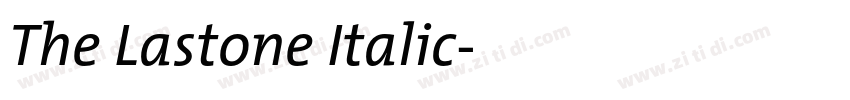 The Lastone Italic字体转换